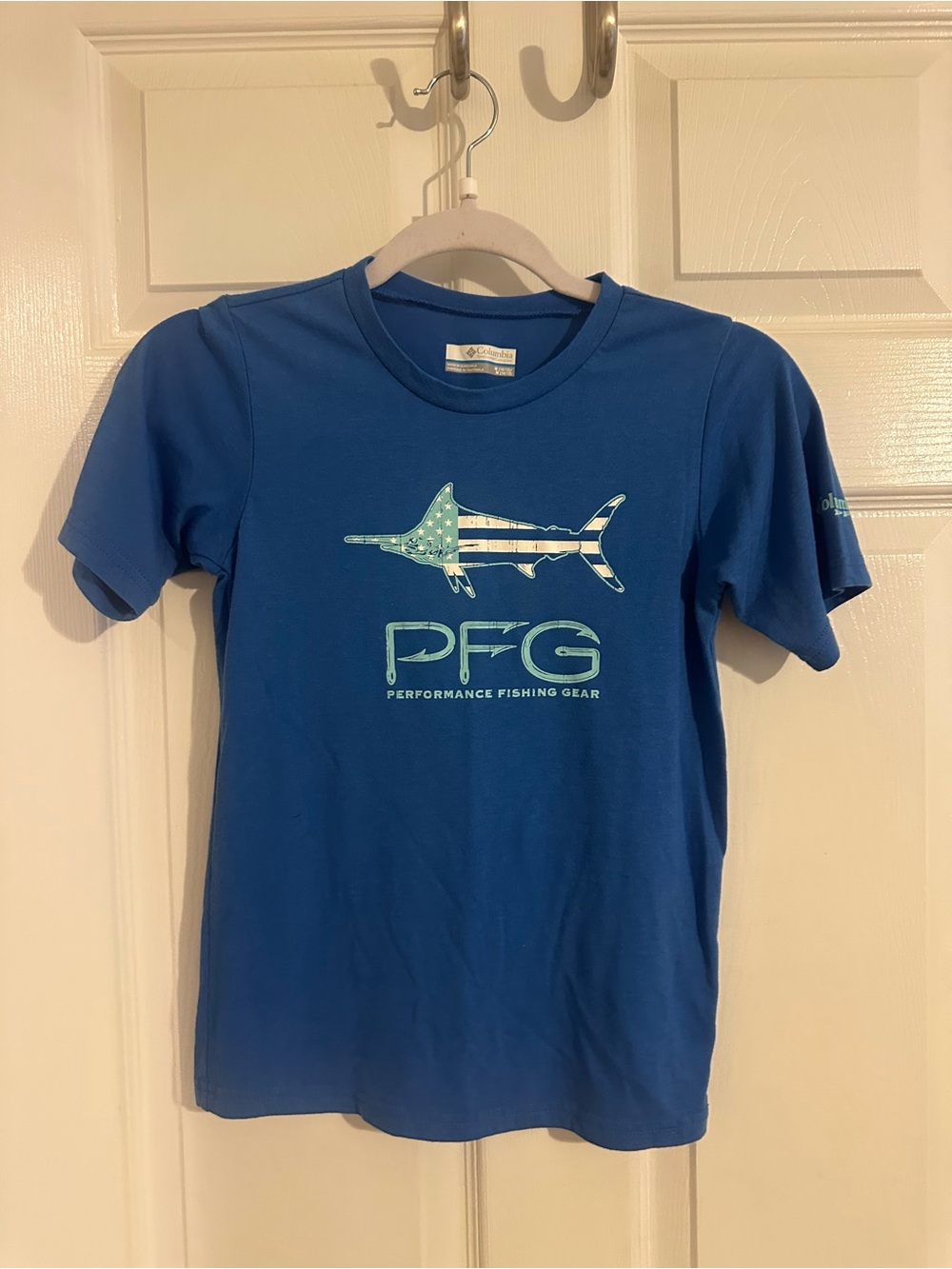 Columbia Blue PFG Graphic Short Sleeve Tee
